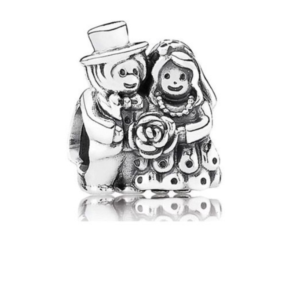Mr and mrs charm bride and groom